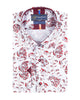White Paisley Print Shirt with Matching Handkerchief