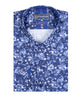 Blue Flower Print Shirt with Matching Handkerchief