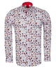 White Floral Print with Matching Handkerchief