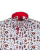 White Floral Print with Matching Handkerchief