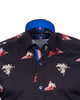 Black Historic Masterpiece Print Men's Shirt with Matching Handkerchief