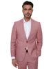 Red Linen 2 Piece Suit