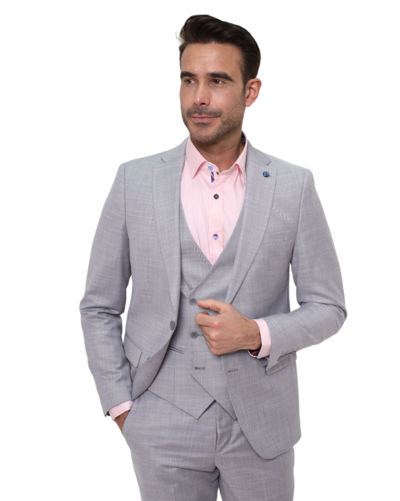 Grey Linen Two Piece Suit