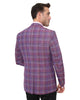 Burgundy Prince Of Wales Check Mens Blazer
