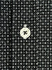 Black Double Collar Mini Polka Dot Men's Shirt