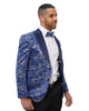 Blue Exclusive Lightning Bolt Print Blazers