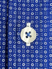 Blue Double Collar Mini Polka Dot Men's Shirt