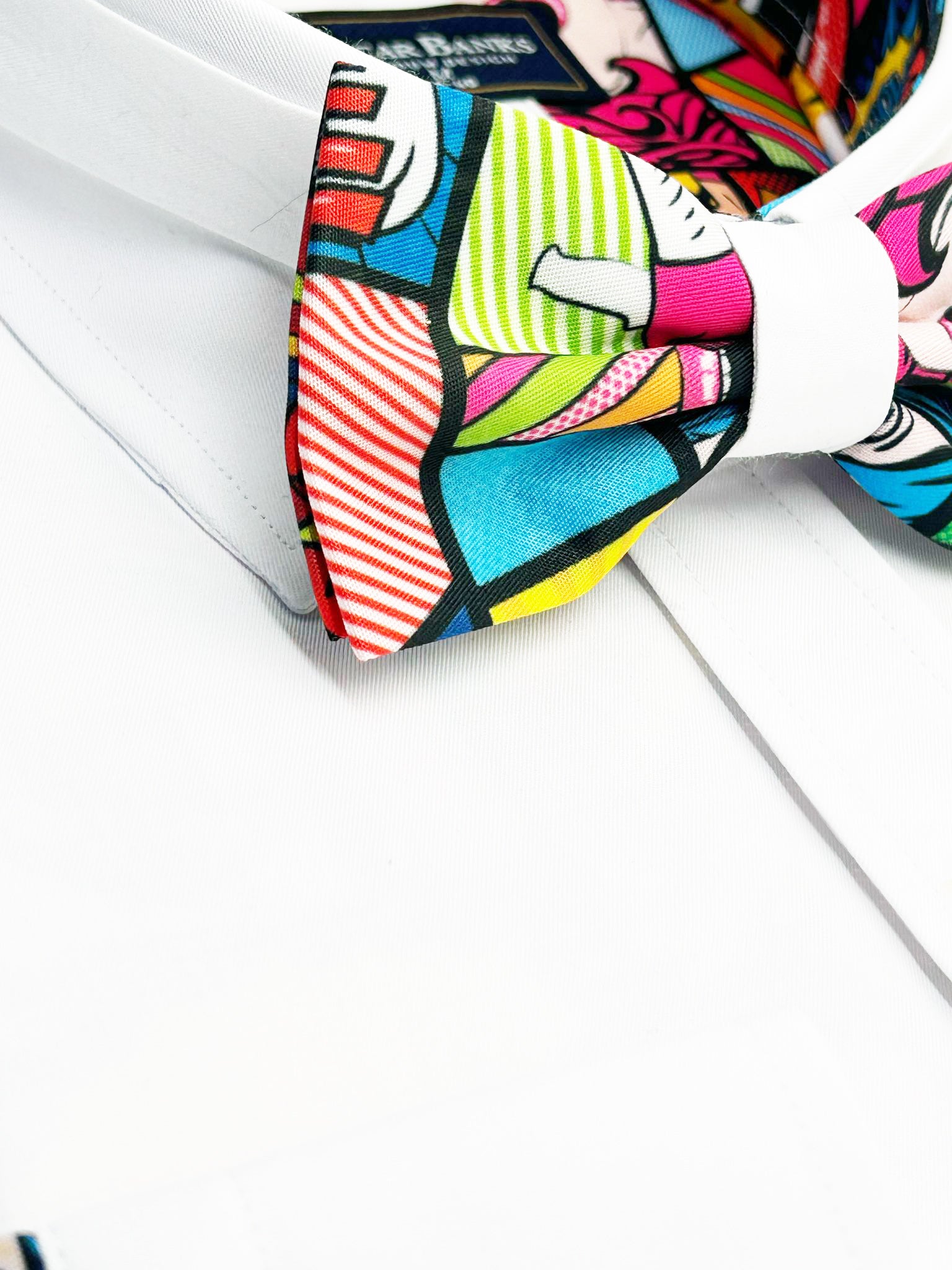 Comic Book Print Tuxedo Shirt