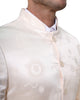 Cream 2 Piece Mandarin Suit