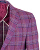 Burgundy Prince Of Wales Check Mens Blazer