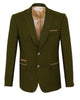 Brown Fashion Blazer and Waistcoat With Piping