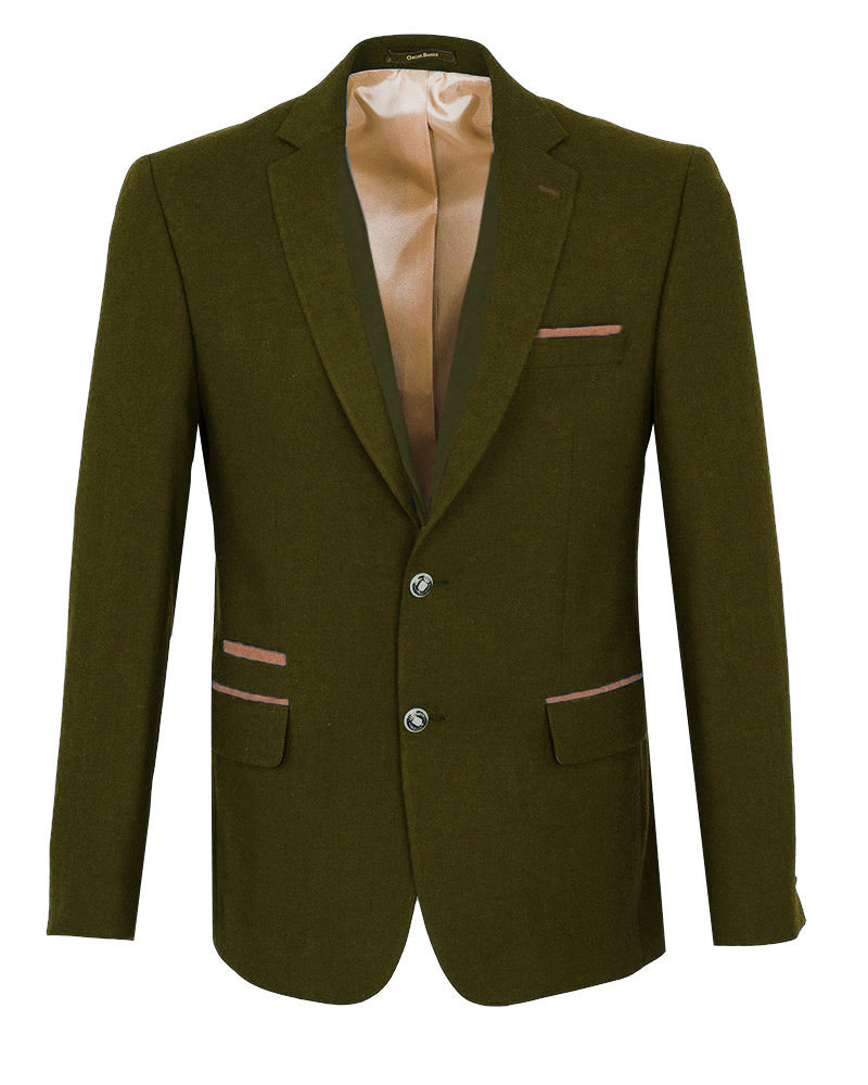 Brown Fashion Blazer and Waiscoat With Piping