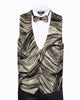 Gold Fashion Men's 4 Piece Textured Suit