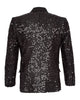 Black Sequin Design Blazer with Matching Bow Tie