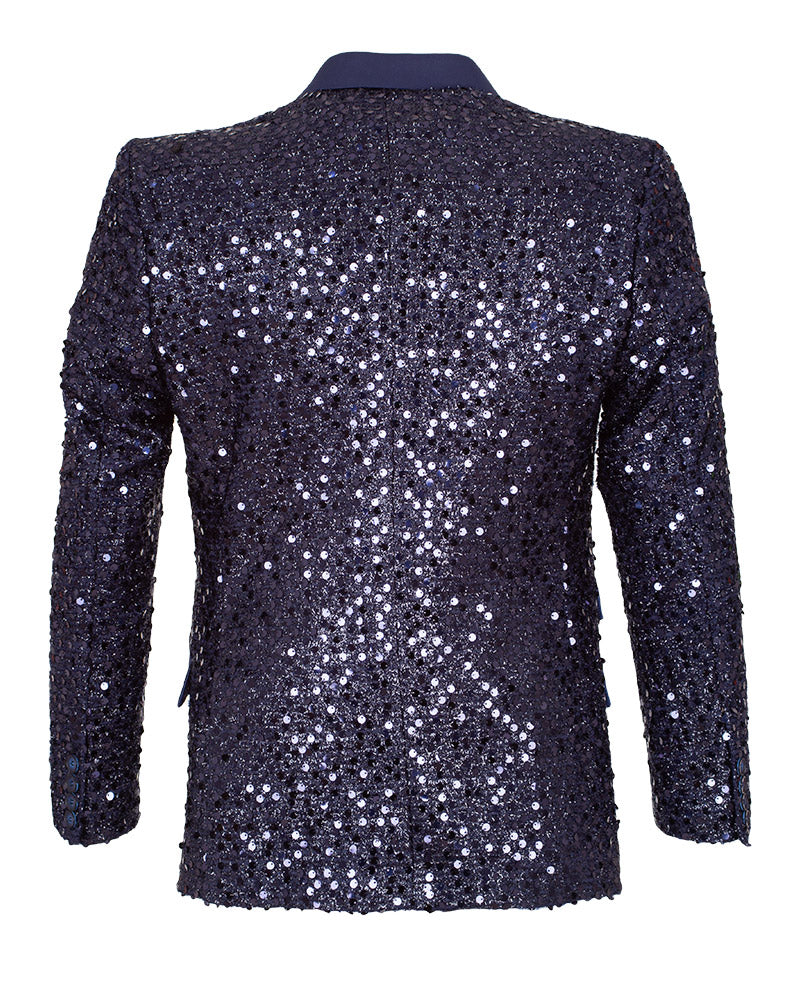 Dark Blue Design Blazer with Matching Bow Tie