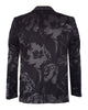 Black Paisley Flock Design Fashion Blazer & Matching Bow Tie