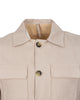 Beige Linen Utility Overshirt