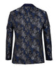 Dark Blue Floral Printed Men's Blazer