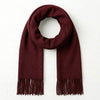 Red Classic Knitted Men's Scarf