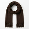Brown Classic Knitted Men's Scarf