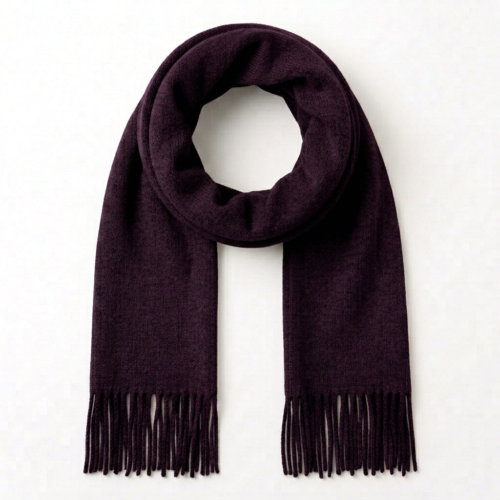 Purple Classic Knitted Men's Scarf