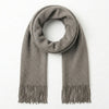 Grey Classic Knitted Men's Scarf
