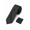 Men's Black Shiny Necktie KR 03