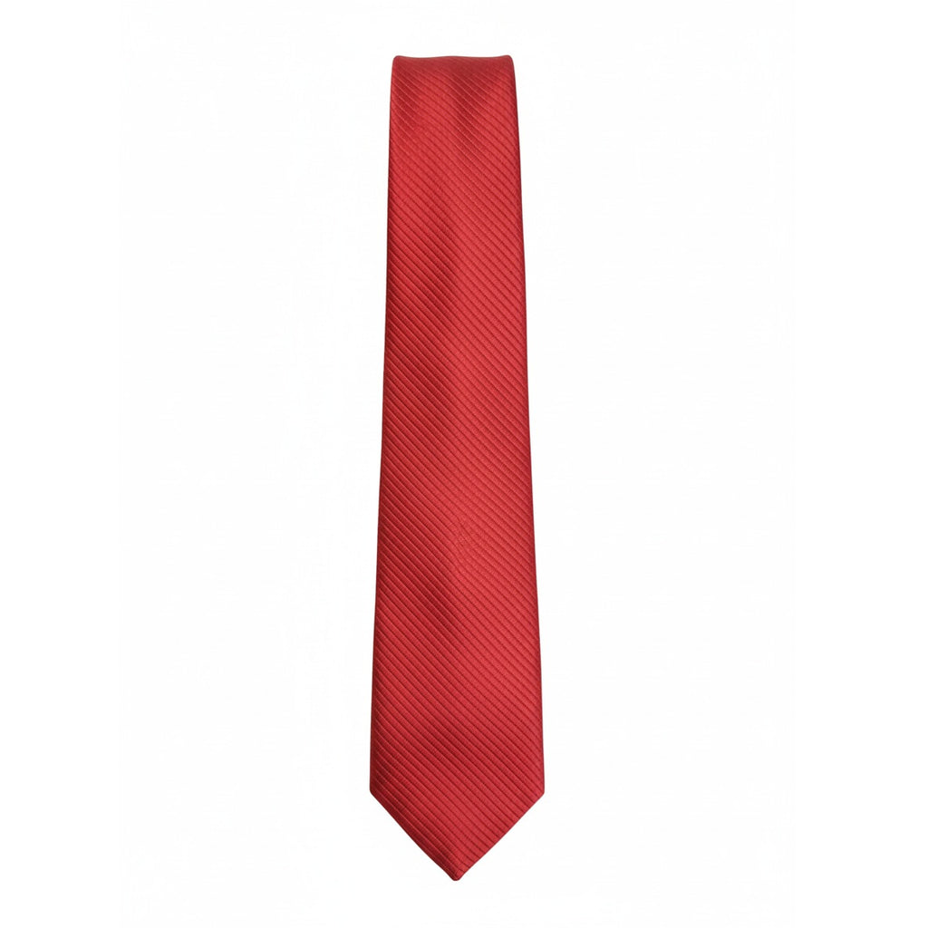 Men's Red Stripe Pattern Necktie KR 156