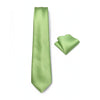 Men's Green Stripe Pattern Necktie KR 156