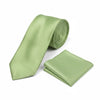 Men's Green Stripe Pattern Necktie KR 156