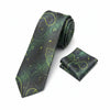 Men's Green Flora Paisley Design Necktie KR 157