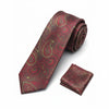 Men's Burgundy Paisley Design Necktie KR 157