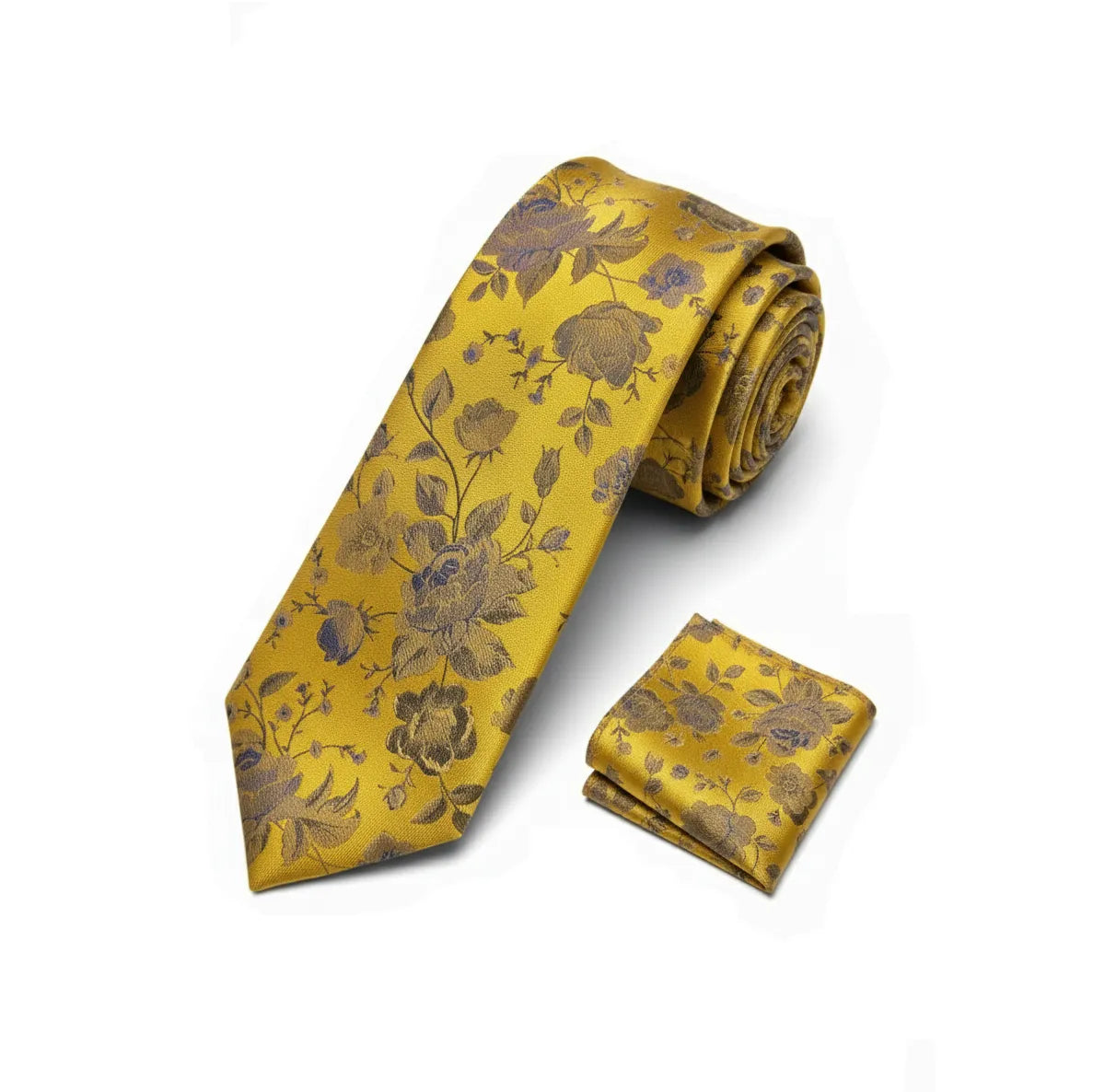 Men's Camel Flower Design Necktie KR 159