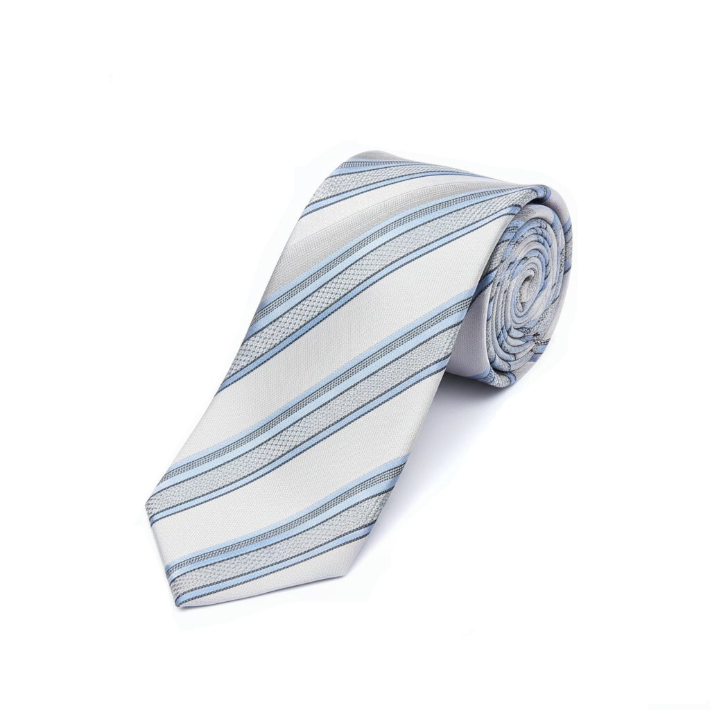 Blue Striped Silk Classic Men`s Tie