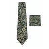Men's Green Paisley Necktie KR 161