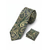 Men's Green Paisley Necktie KR 161