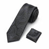 Men's Black Paisley Design Necktie KR 161