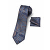 Men's Dark Blue Paisley Necktie KR 161
