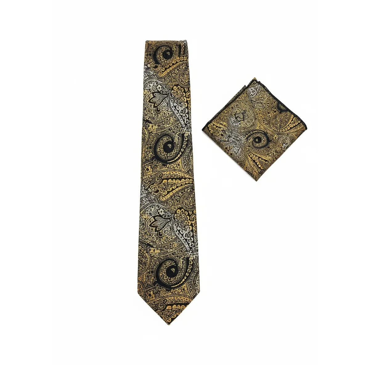 Men's Brown Paisley Design Necktie KR 162