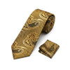 Men's Brown Paisley Design Necktie KR 177