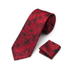 Men's Burgundy Floral Design Necktie KR 232
