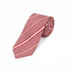 Red Striped Silk Classic Men`s Tie