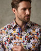 Kitten Print Men's Shirt with Matching Handkerchief