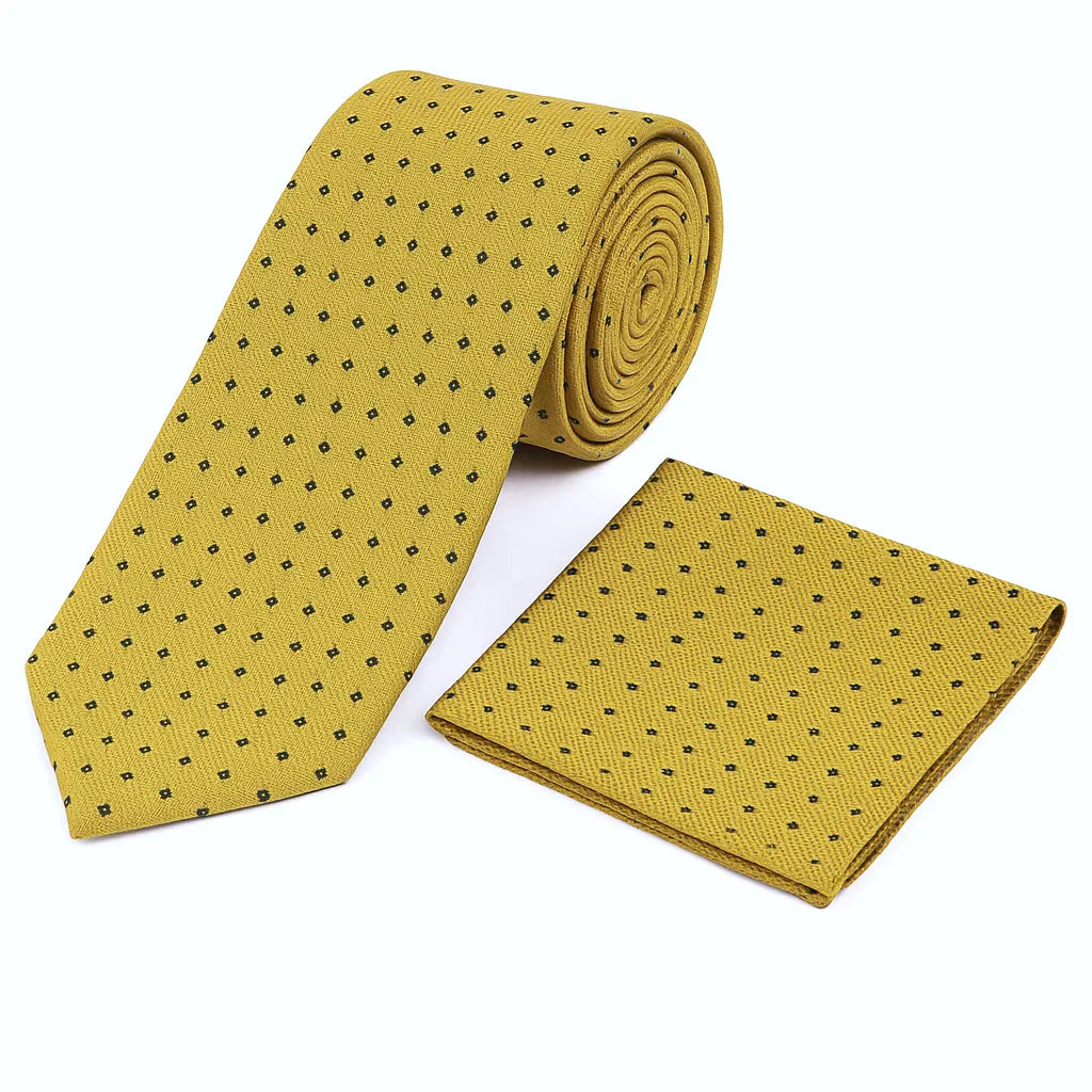 Men's Camel Dot Print Necktie KR 144