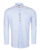 Light Blue Grandad Collar Chain Shirt with Diamantes-Makrom