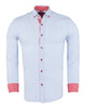 Light Blue Linen Long Sleeve Shirt-Makrom