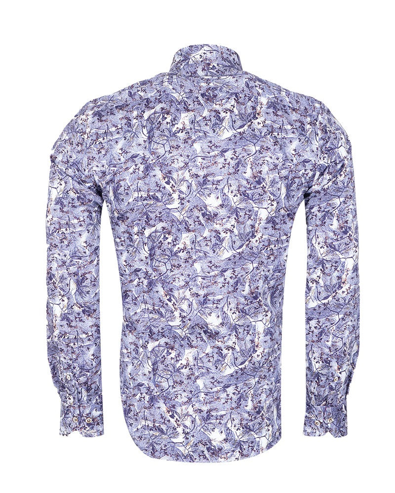 Lilac Floral Print with Matching Handkerchief-Makrom