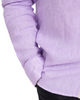 Lilac Plain Linen Long Sleeve Shirt-Makrom