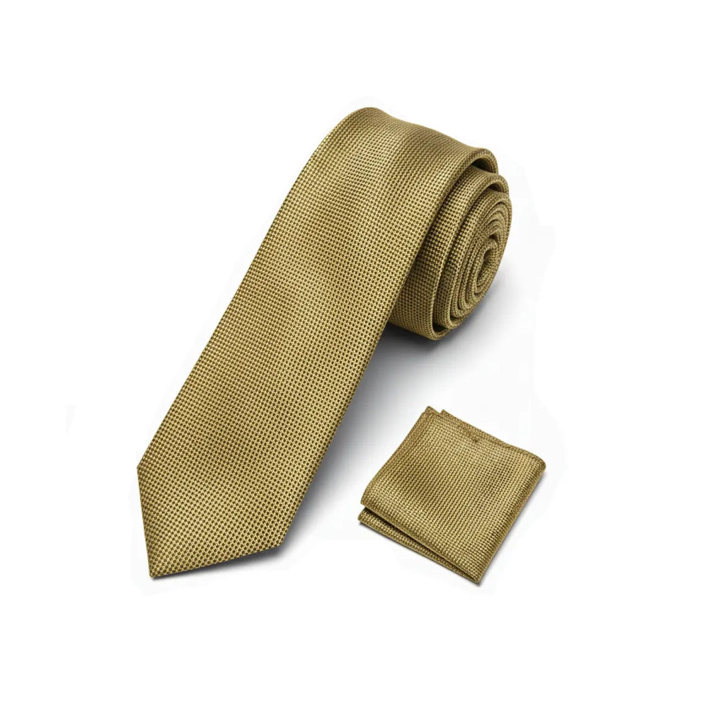 Men's Beige Necktie KR 39-Makrom