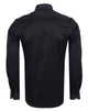 Men’s Black Dress Shirt with Crystal-Studded Collar and Cuffs-Makrom